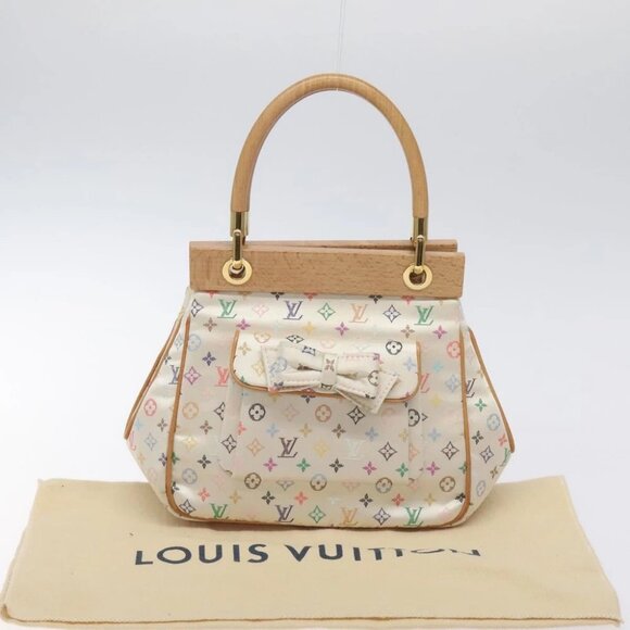 LOUIS VUITTON Monogram Multicolor Abelia Bag Satin White M92936 LV Auth sw895V - Picture 13 of 16